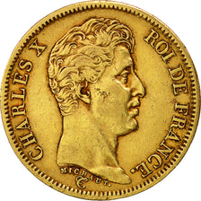 Coin, France, Charles X, 40 Francs, 1824, Paris, EF(40-45), Gold, KM:721.1