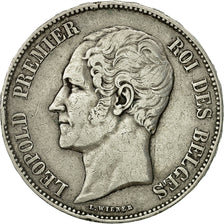 Belgium, Leopold I, 5 Francs, 5 Frank, 1851, VF(30-35), Silver, KM:17