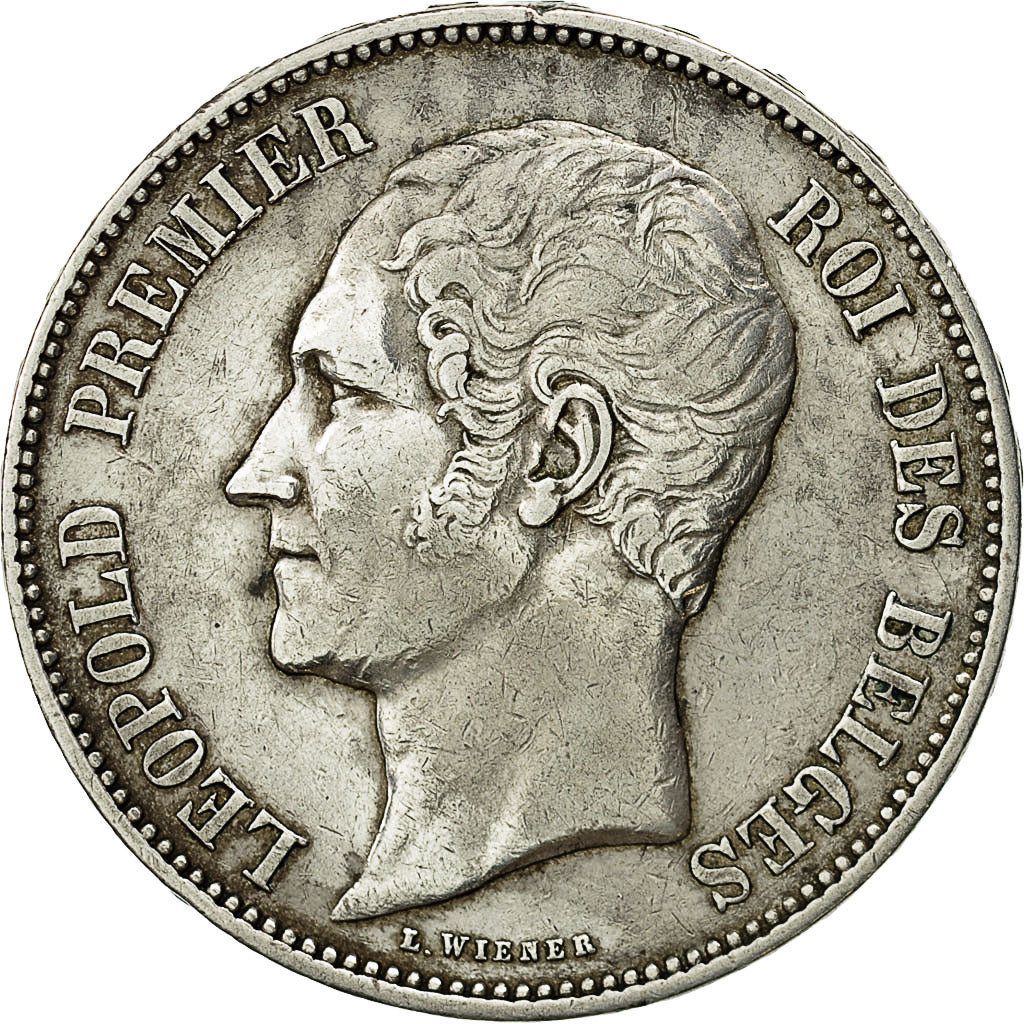Belgium, Leopold I, 5 Francs, 5 Frank, 1850, EF(40-45), Silver, KM:17