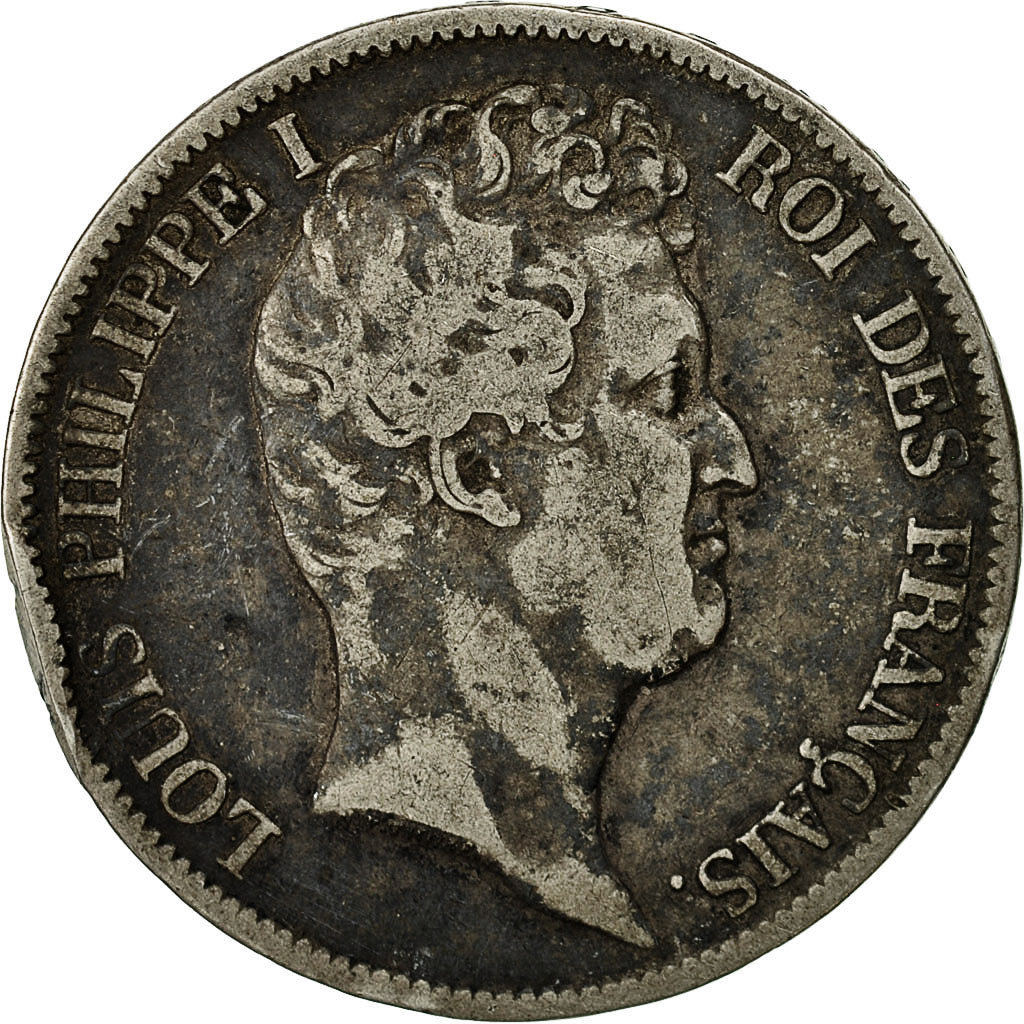Coin, France, Louis-Philippe, 5 Francs, 1831, Lille, VF(20-25), Silver