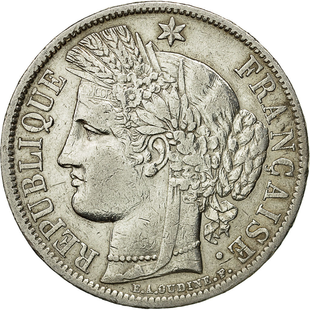 France, Cérès, 5 Francs, 1850, Paris, EF(40-45), Silver, KM:761.1, Gadoury:719