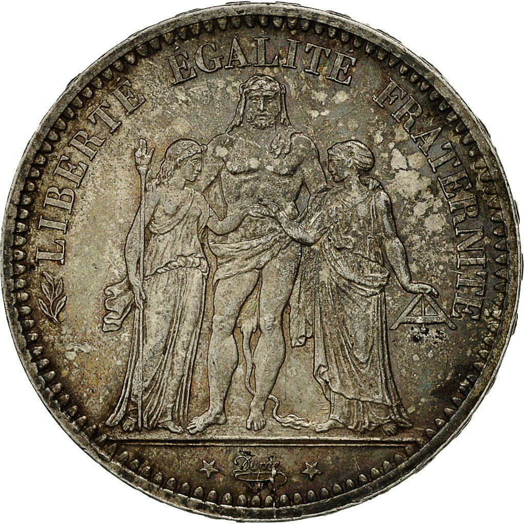 France, Hercule, 5 Francs, 1873, Paris, MS(60-62), Silver, KM:820.1