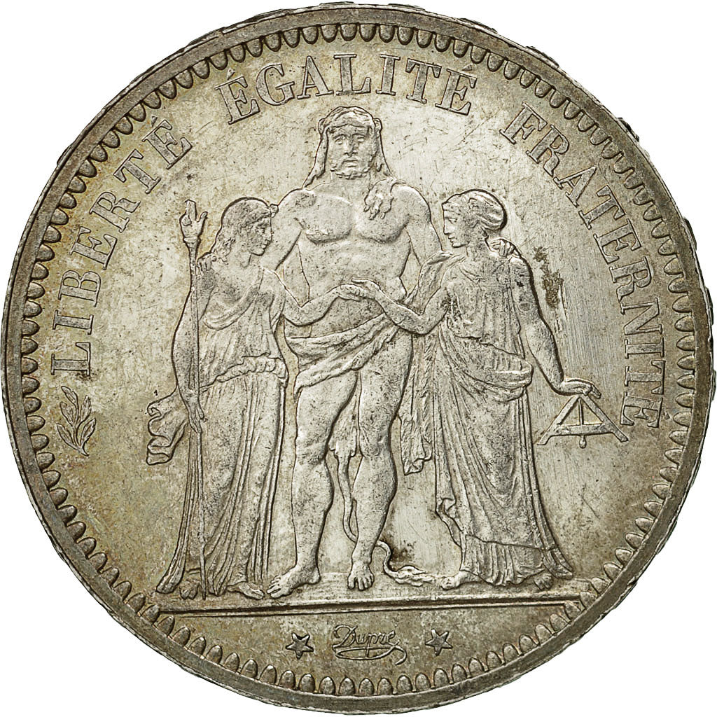 Coin, France, Hercule, 5 Francs, 1873, Paris, MS(60-62), Silver, KM:820.1
