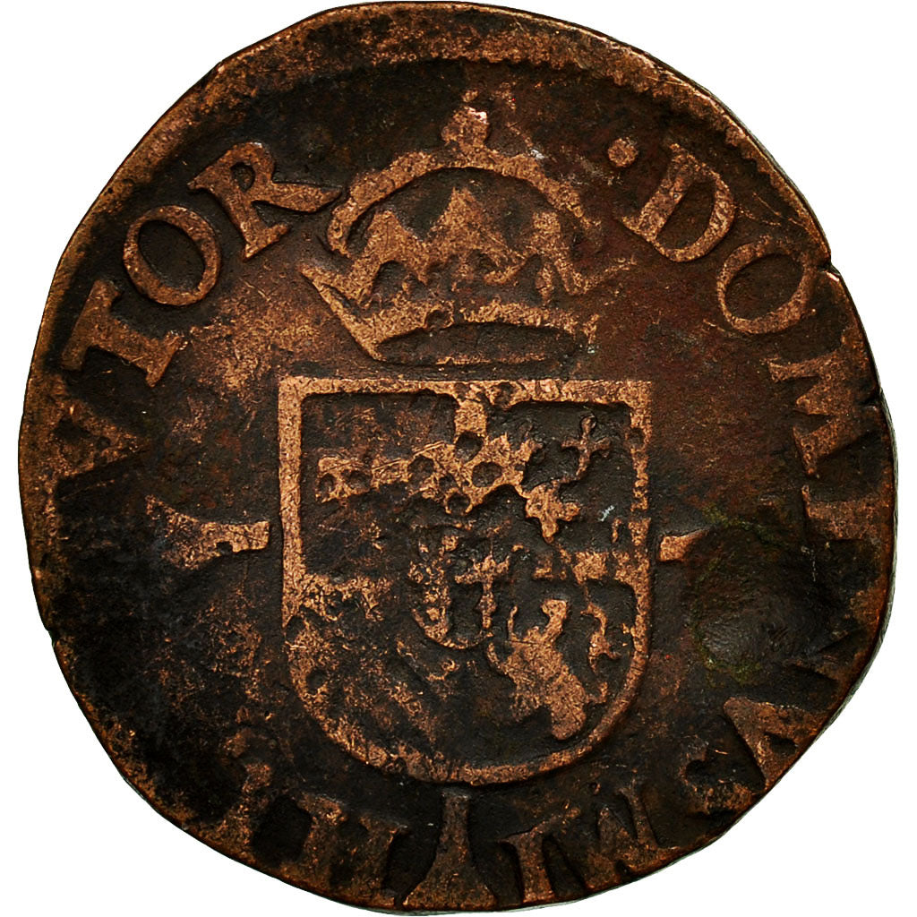 Coin, Spanish Netherlands, Philip II, Double Courte, Undated, Anvers, VF(30-35)