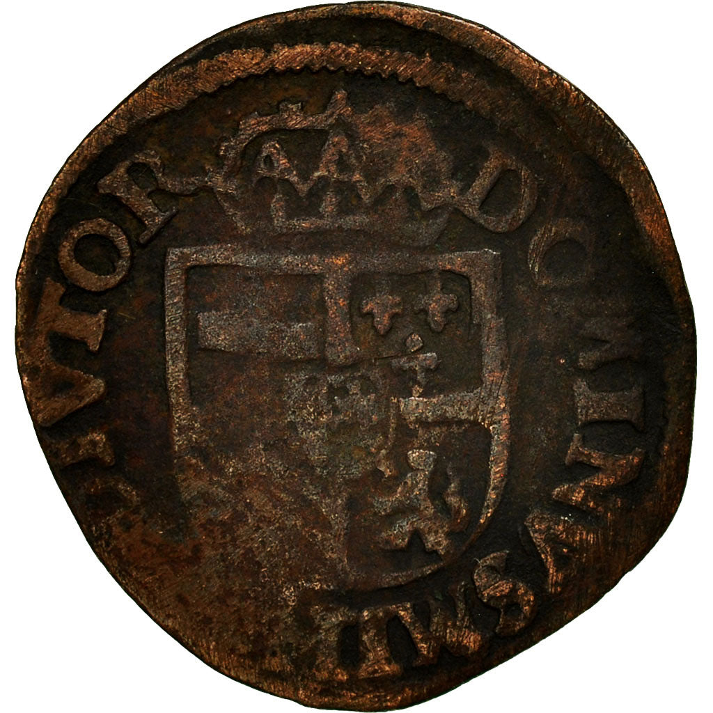 Coin, Spanish Netherlands, Philip II, Courte, Undated, Anvers, VG(8-10), Copper
