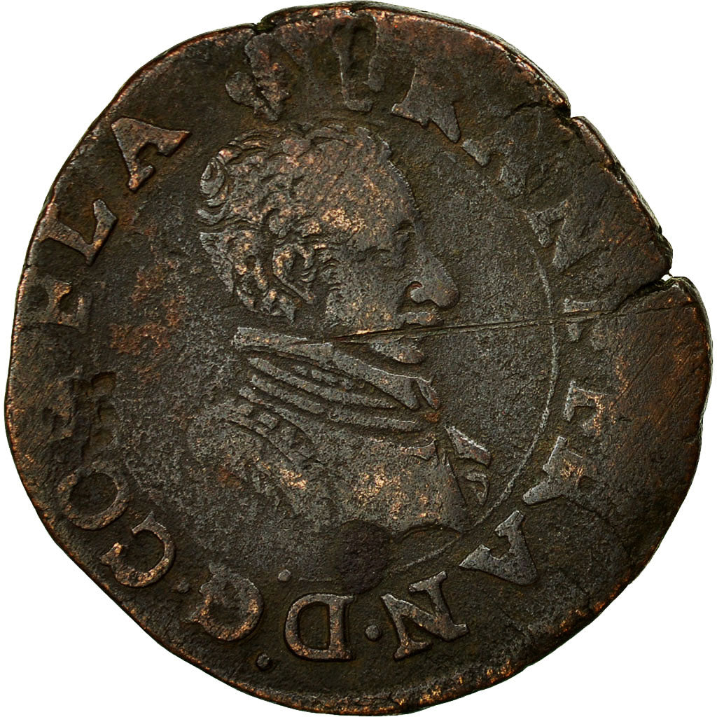 Moneta, Belgia, Flanders, François d'Alençon, Liard, Oord, Undated, Bruges