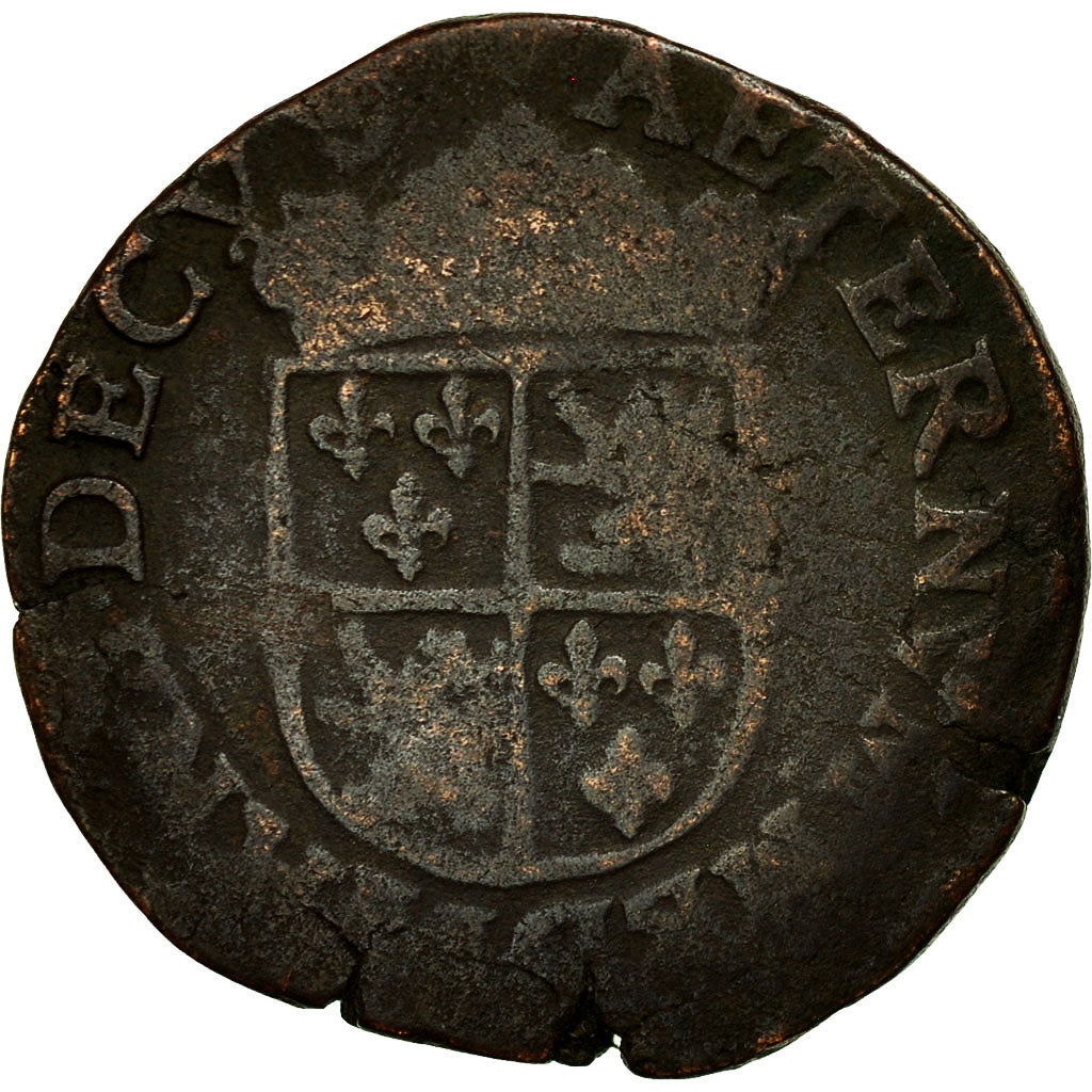 Moneta, Belgia, Flanders, François d'Alençon, Liard, Oord, Undated, Bruges
