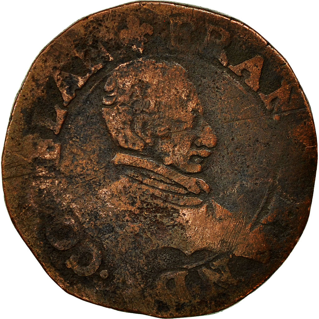 Monnaie, Belgique, Flandre, François d'Alençon, Liard, Oord, Undated, Bruges