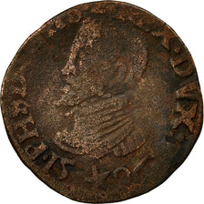 Monnaie, Pays-Bas espagnols, Philippe II, Gigot, 1596, Maastricht, TB, Cuivre