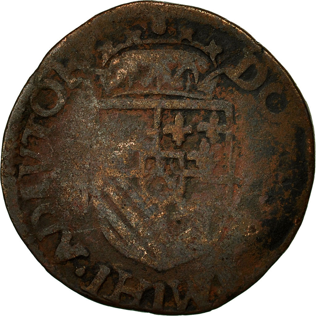 Monnaie, Pays-Bas espagnols, Philippe II, Gigot, 1596, Maastricht, TB, Cuivre