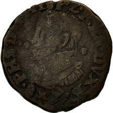 Spanish Netherlands, Philip II, Gigot, 1587, Maastricht, VF(20-25), Copper