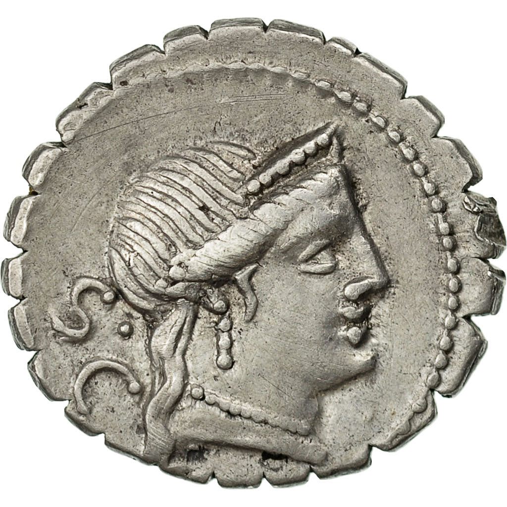 Coin, Naevia, Denarius Serratus, Rome, AU(50-53), Silver, Crawford:382/1b