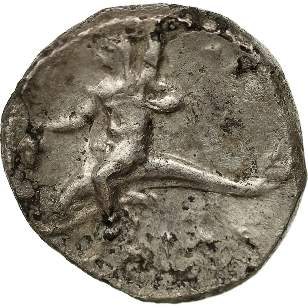 Coin, Calabria, Tarentum, Didrachm or Nomos, EF(40-45), Silver, Vlasto:792