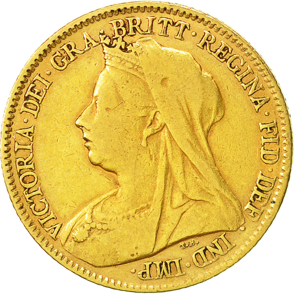 Great Britain, Victoria, 1/2 Sovereign, 1894, VF(30-35), Gold, KM:784