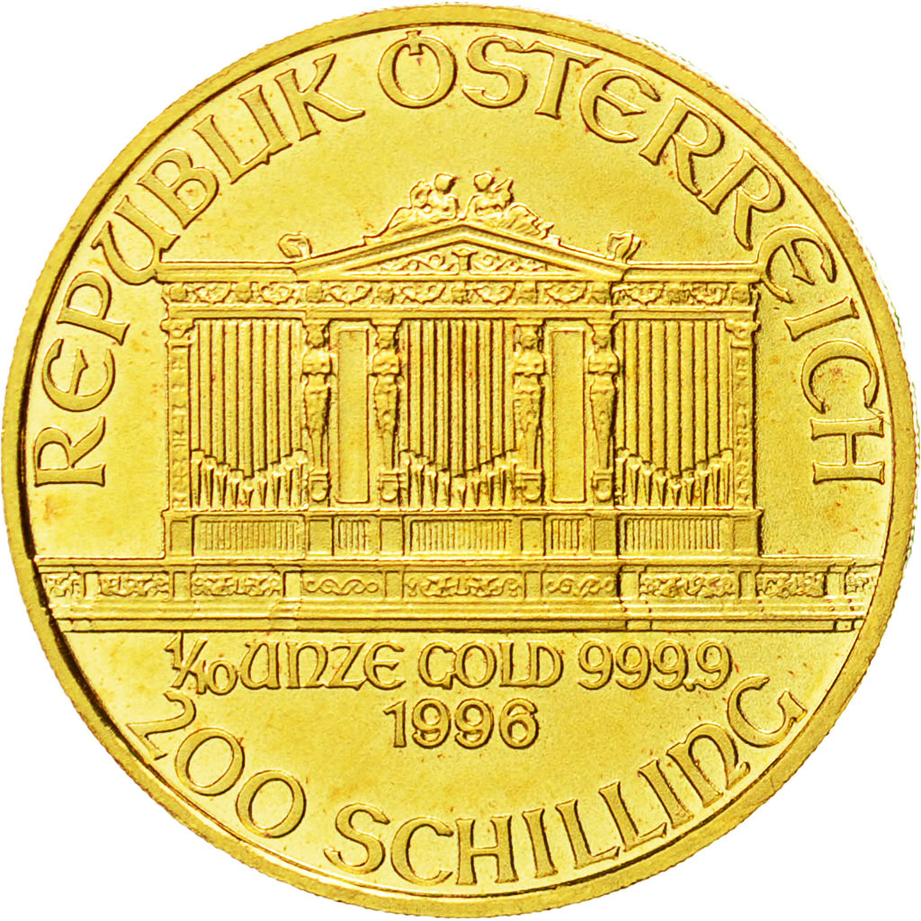 Austria, 200 Schilling, 1996, Vienna Philharmonic, MS(65-70), Gold, KM:3004