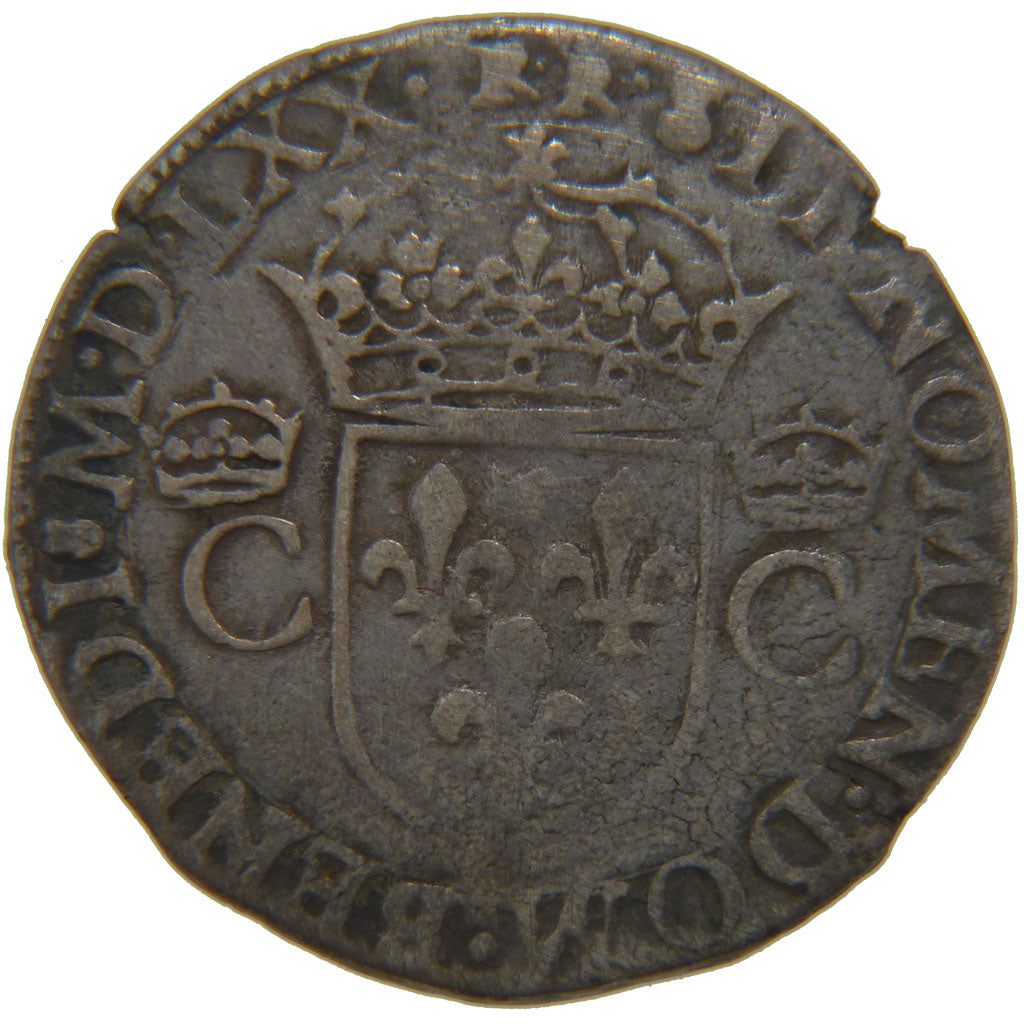 Charles IX, Teston au buste jeune