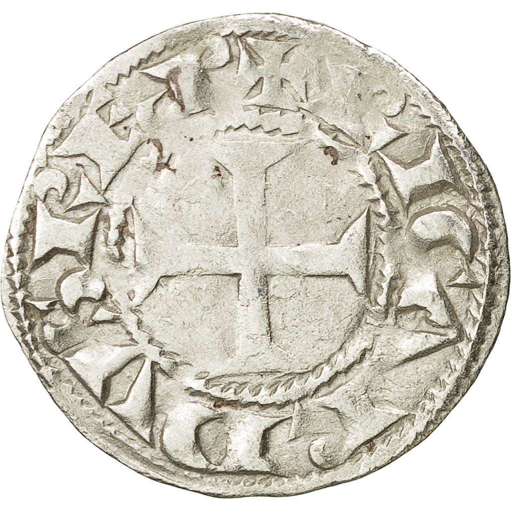 France, Poitou, Richard Cœur de Lion, Denarius, EF(40-45), Silver, Boudeau:420