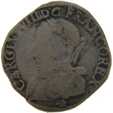 FRANCE, Teston, 1563, La Rochelle, F(12-15), Silver, Ciani #1356, 9.20