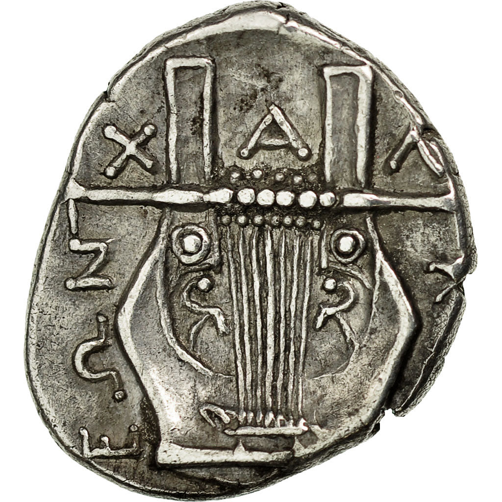 Moneta, Macedonia, Chalkidian League, Tetrobol, Olynthos, SPL-, Argento, SNG