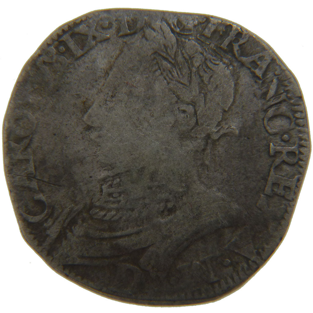 FRANCE, Teston, 1575, Lyons, F(12-15), Silver, Ciani #1360, 9.30