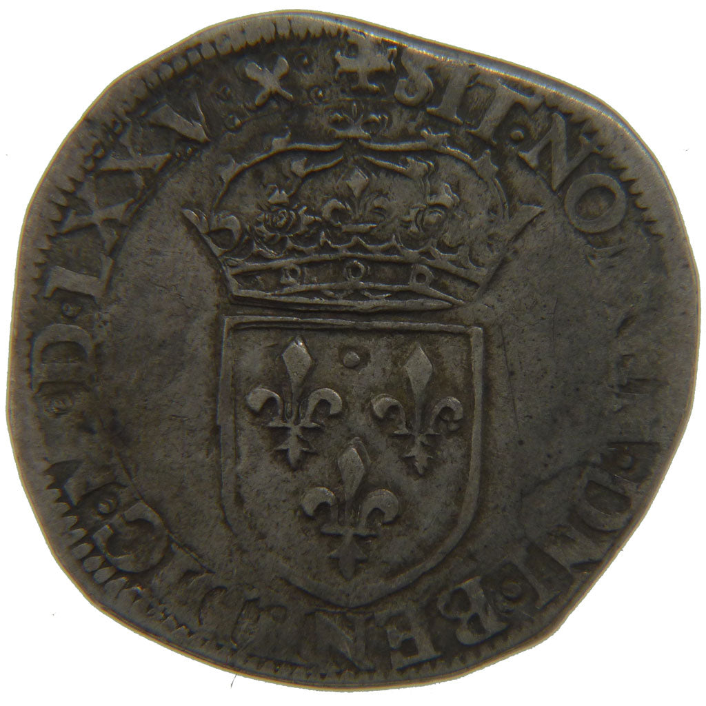 FRANCE, Teston, 1575, Lyons, F(12-15), Silver, Ciani #1360, 9.30