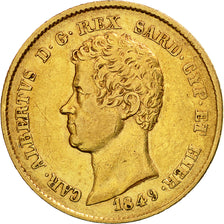 Monnaie, États italiens, SARDINIA, Carlo Alberto, 20 Lire, 1849, Torino, TTB