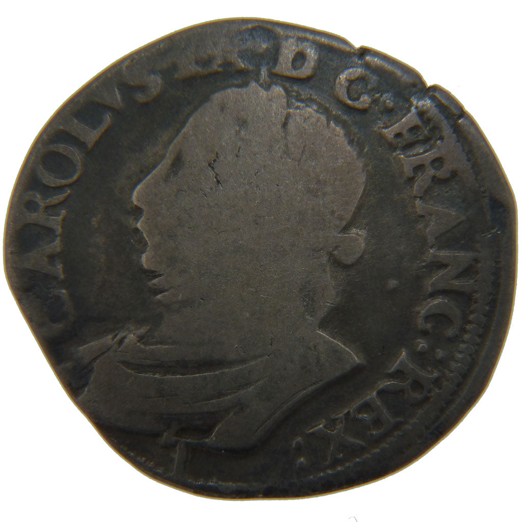 FRANCE, Teston, 1573, Nantes, VG(8-10), Silver, Ciani #1362, 9.10