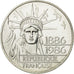 France, Statue de la Liberté, 100 Francs, 1986, MS(65-70), Silver, KM:960