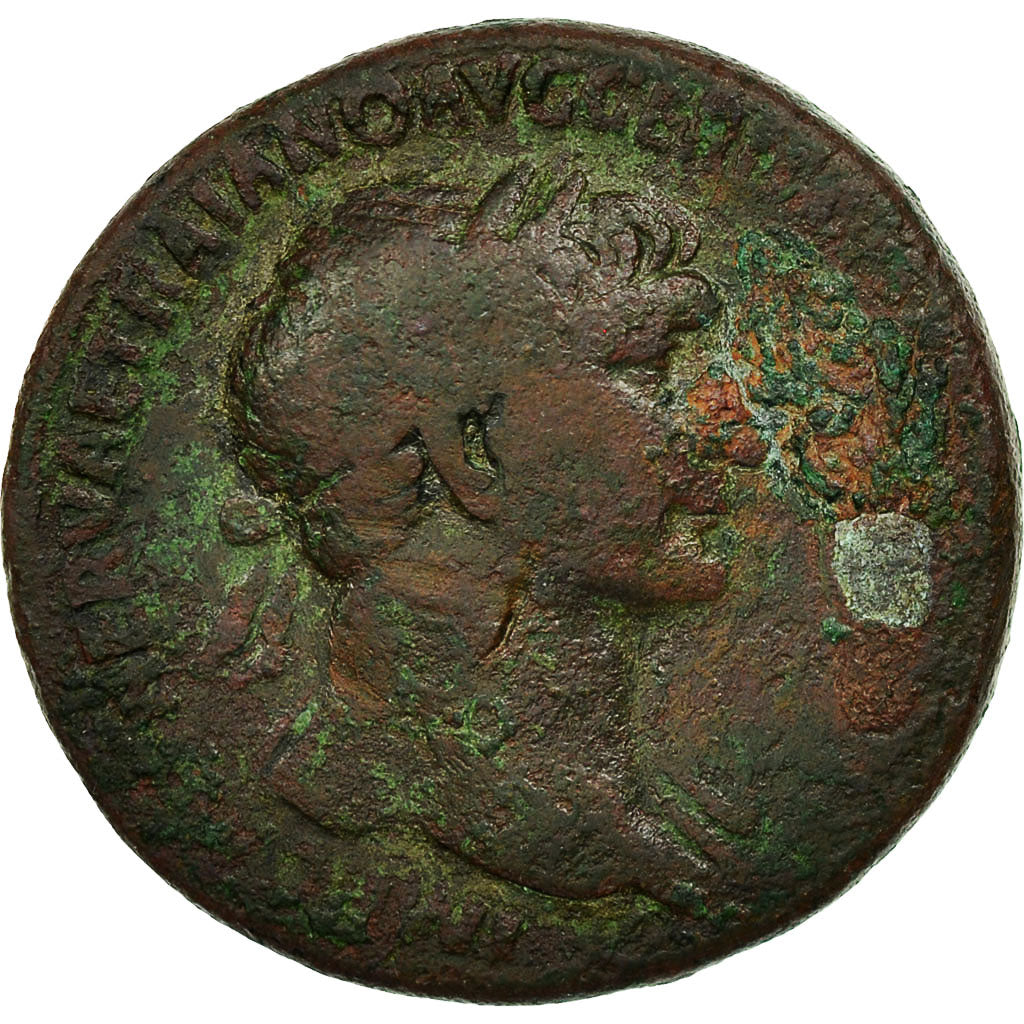 Trajan, Sesterce, Rome, TB, Bronze, RIC:564