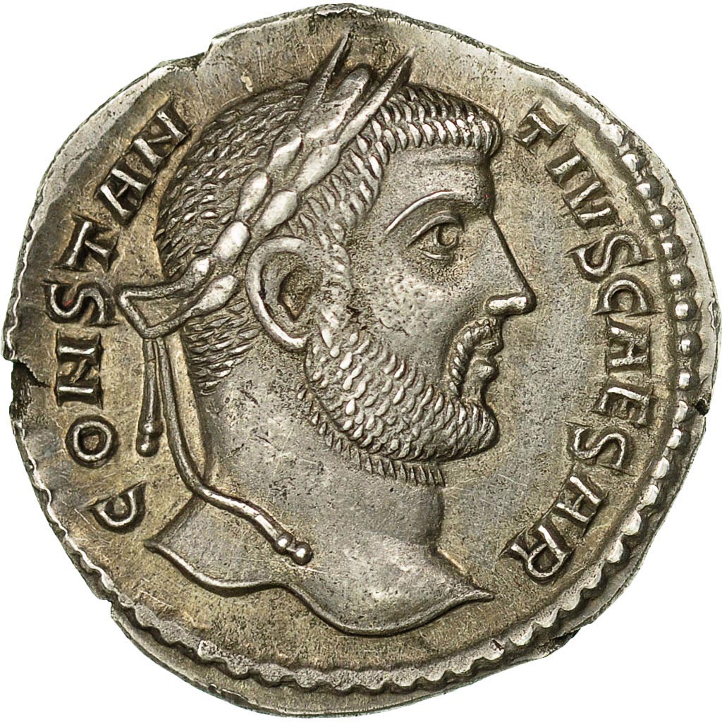 Constantius I, Argenteus, Siscia, MS(64), Silver, RIC:44a