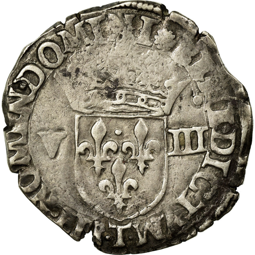 Coin, France, 1/8e Ecu, 1579, Nantes, VF(30-35), Silver, Ciani:1440