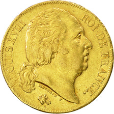 Coin, France, Louis XVIII, Louis XVIII, 20 Francs, 1819, Paris, AU(50-53), Gold