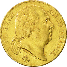 Monnaie, France, Louis XVIII, Louis XVIII, 20 Francs, 1819, Paris, TTB+, Or
