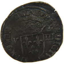 FRANCE, 1/8e Ecu, 1581, VF(20-25), Silver, Ciani #1440, 4.90
