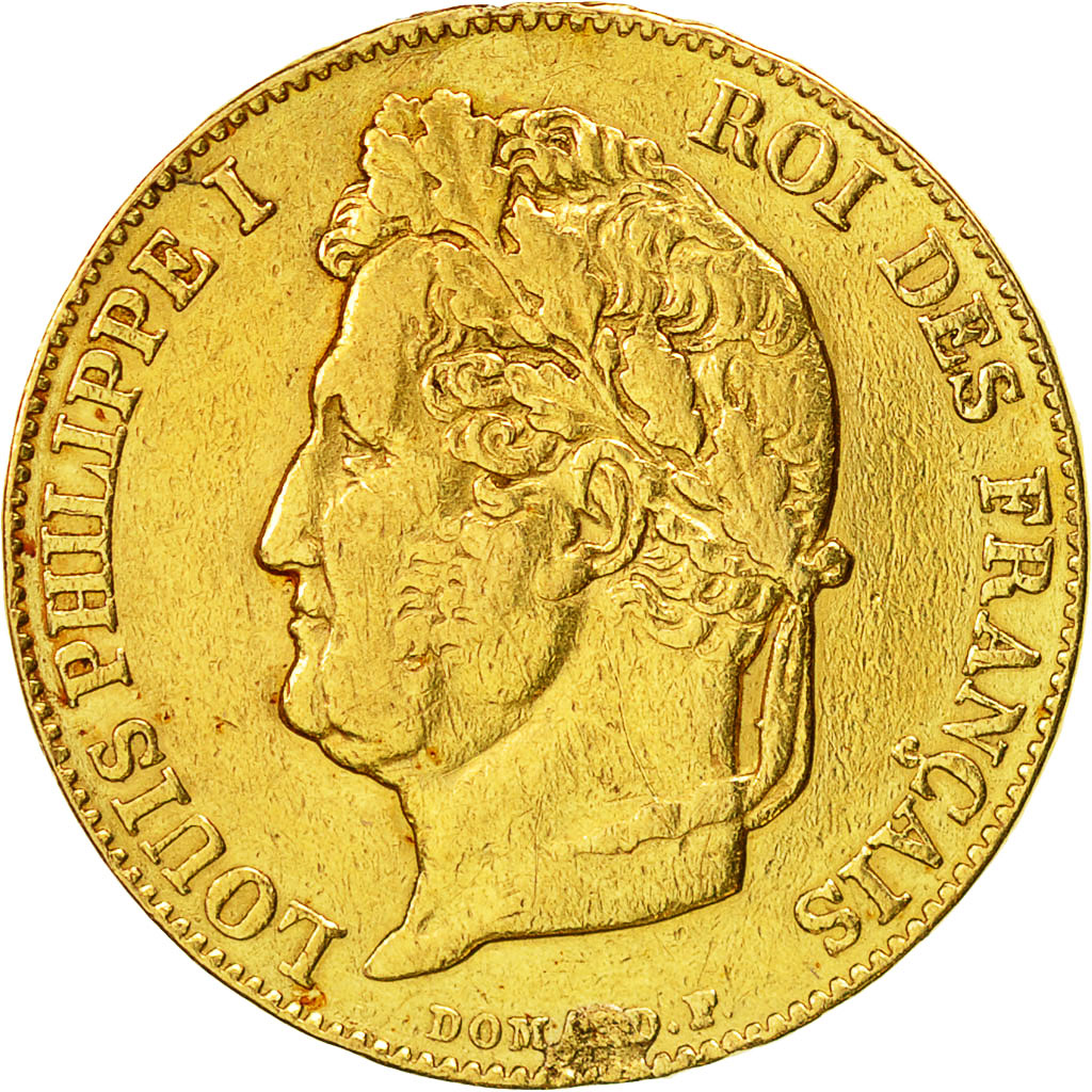 Coin, France, Louis-Philippe, 20 Francs, 1844, Paris, EF(40-45), Gold, KM:750.1