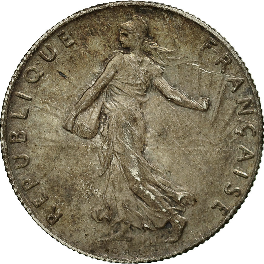 France, Semeuse, 50 Centimes, 1914, Paris, AU(50-53), Silver, KM:854