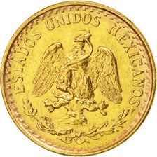 Mexico, 2 Pesos, 1945, Mexico City, AU(55-58), Gold, KM:461