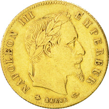 Francia, Napoleon III, 5 Francs, 1863, Paris, MBC, Oro, KM:803.1