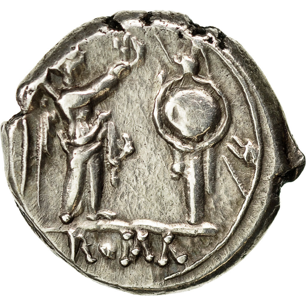 Coin, Anonymous, Victoriatus, Rome, AU(50-53), Silver, Crawford:44/1