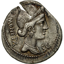 Coin, Plaetoria, Denarius, Rome, AU(50-53), Silver, Crawford:396/1a