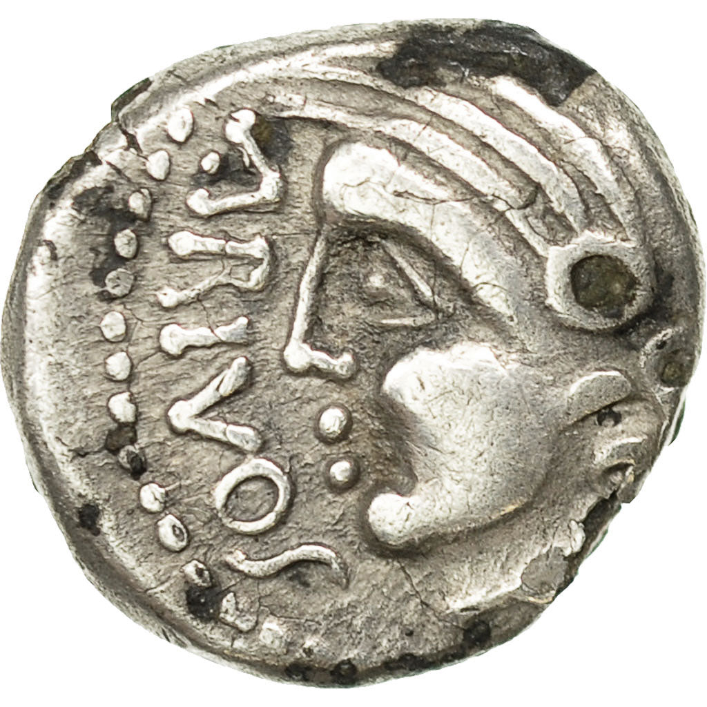 Santones, Fourrée Quinarius ARIVOS / SANTONOS, BB+, Argento, Delestrée:3265
