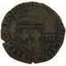 FRANCE, 1/8e Ecu, 1584, Bayonne, F(12-15), Silver, Ciani #1440, 9.60