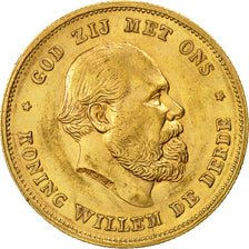 Moneta, Paesi Bassi, William III, 10 Gulden, 1875, SPL, Oro, KM:105