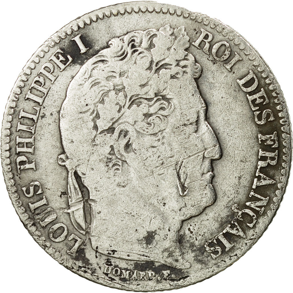 France, Louis-Philippe, Franc, 1843, Rouen, VF(20-25), Silver, KM:748.2