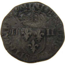 FRANCE, ¼ Ecu, 1579, Nantes, VF(20-25), Silver, Ciani #1440, 8.70