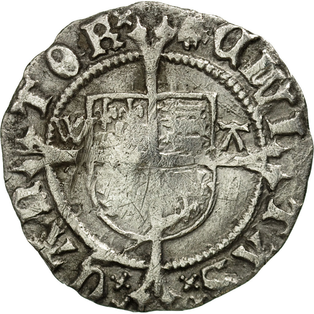 Great Britain, Tudor, Henry VIII, Half Groat, Canterbury, VF(20-25), Silver