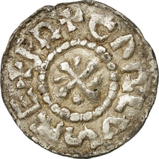 Monnaie, France, Charlemagne, Denier, Dorestad, TTB, Argent, Depeyrot:411