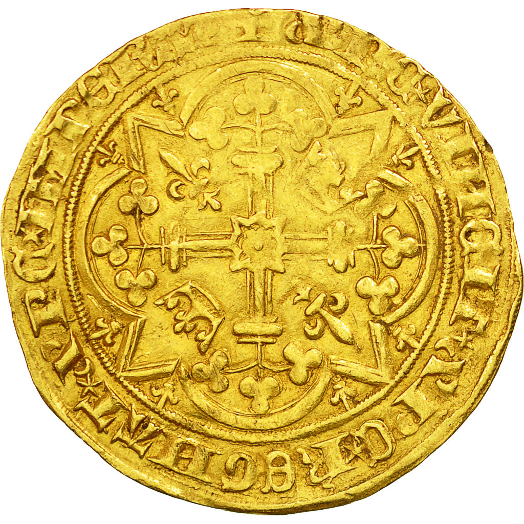 Münze, Frankreich, Charles V, Franc à pied, Limoges, SS+, Gold, Duplessy:360C