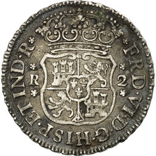 Mexico, Ferdinand VI, 2 Réales, 1757, Mexico City, AU(50-53), Silver, KM:86.1