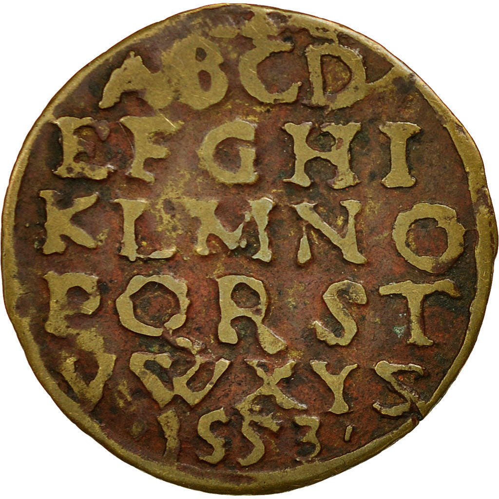 Alemania, Nuremberg Token, 1553, BC+, Cobre